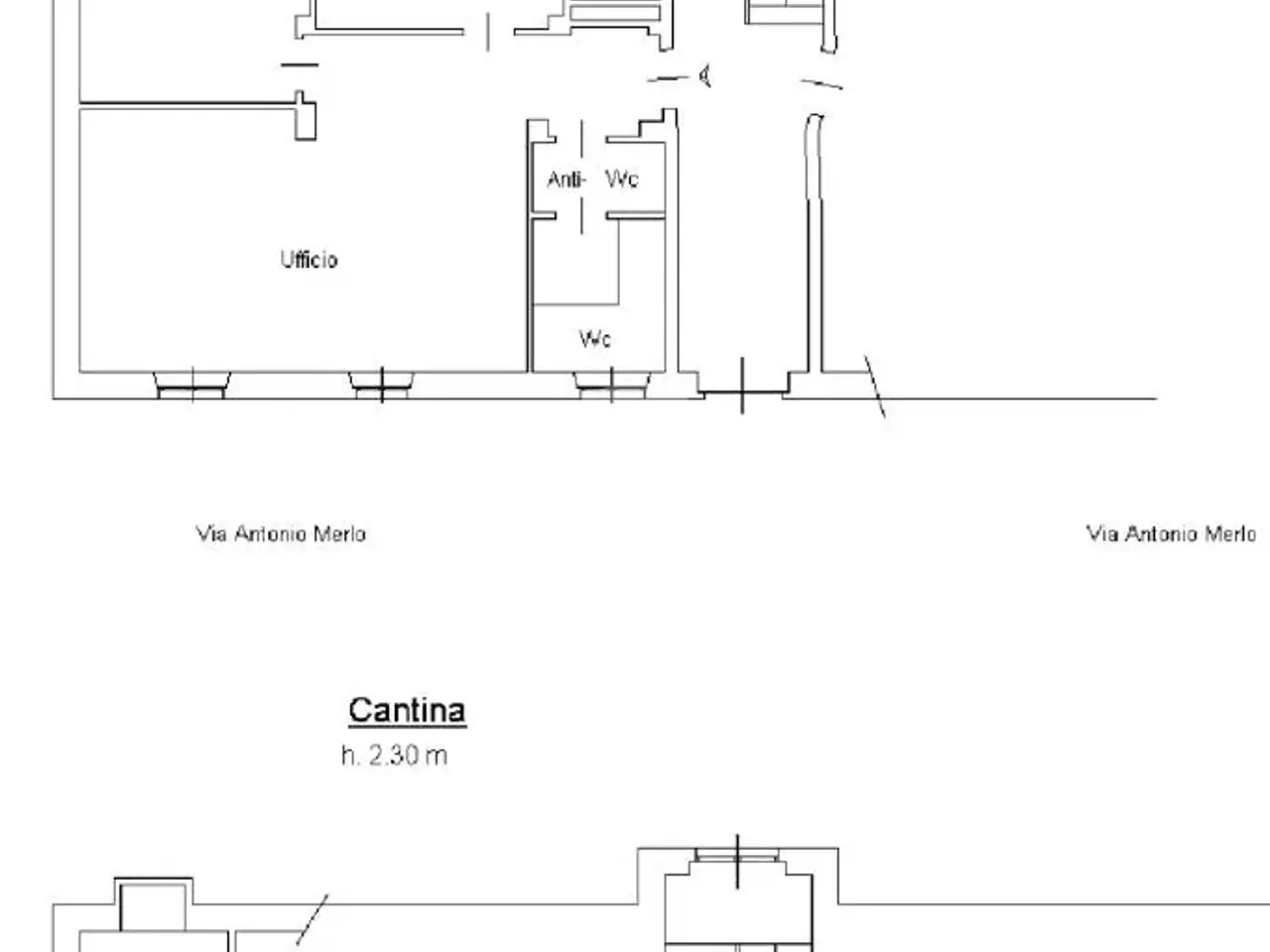 Ufficio in Via Antonio Merlo 11, Rivarolo Canavese, {3} - Planimetria 1