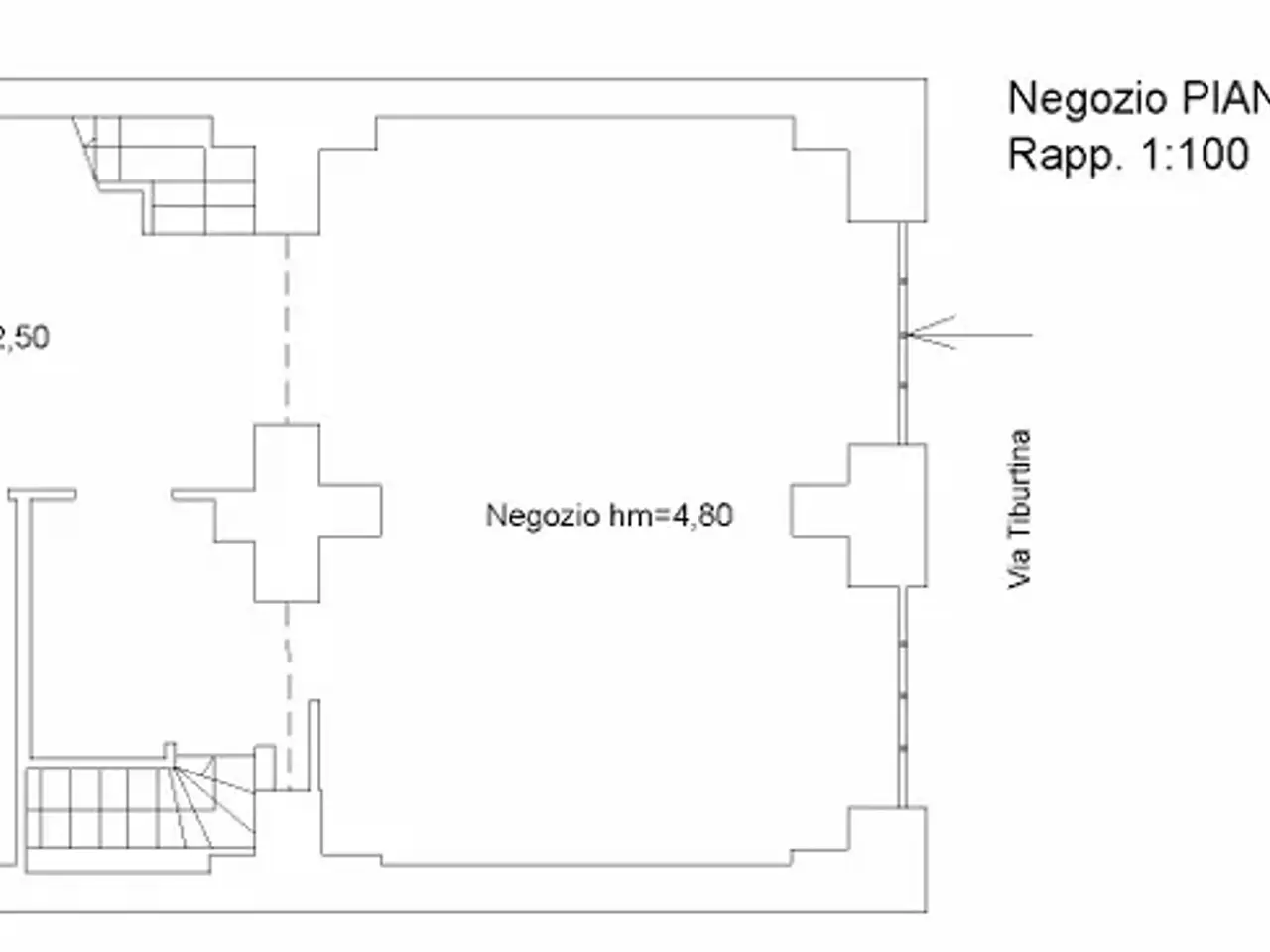 Negozio in Via Tiburtina, Roma, {3} - Planimetria 1