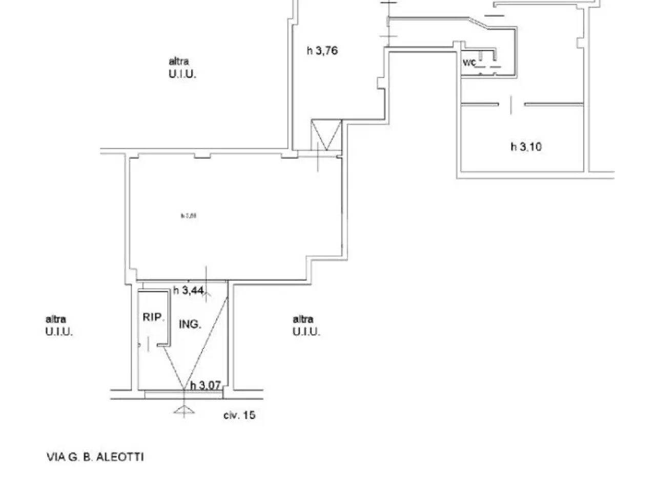Negozio in Via Giovanni Battista Aleotti 15, Roma, {3} - Planimetria 1