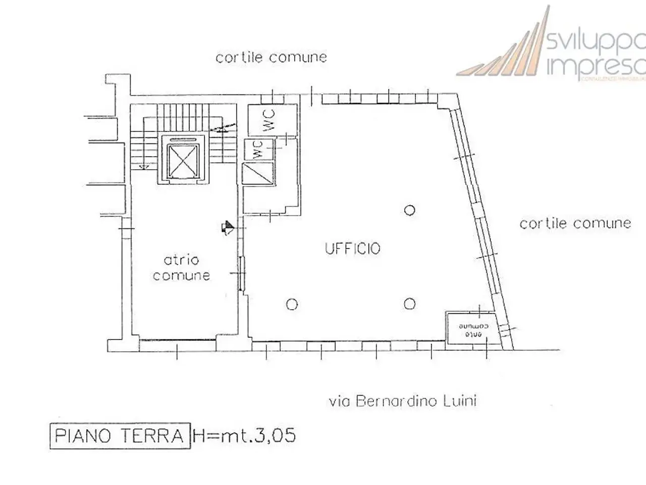 Ufficio in Via Luini Bernardino 209, Sesto San Giovanni, {3} - Planimetria 1