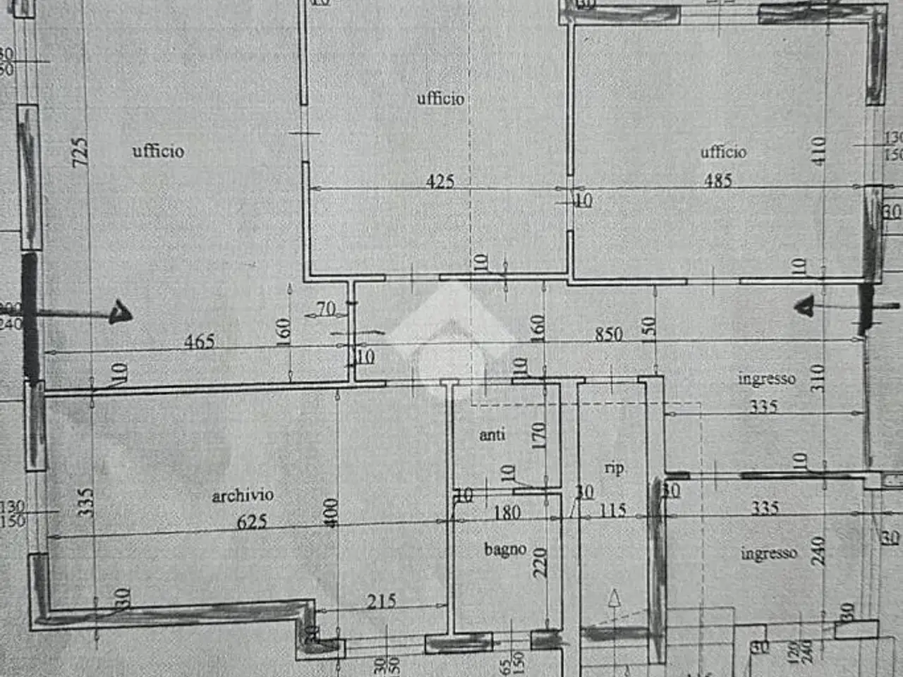 Ufficio in Via del Fosso Vecchio 105, Cascina, {3} - Planimetria 1