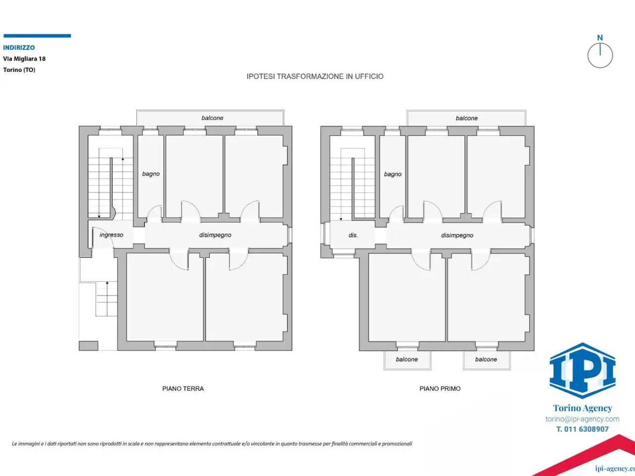 Ufficio in Via Migliara 18, Torino, {3} - Planimetria 1
