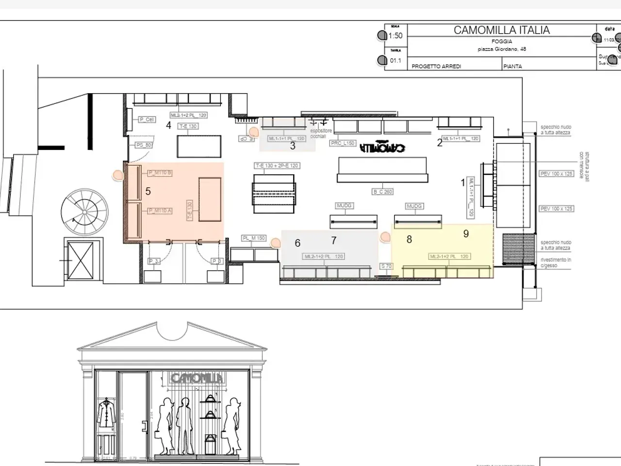 Negozio in Piazza Giordano 48, Foggia, {3} - Planimetria 1