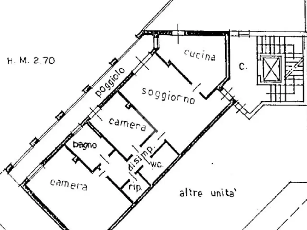 Ufficio in Via San Giuseppe 54, Selvazzano Dentro, {3} - Planimetria 1