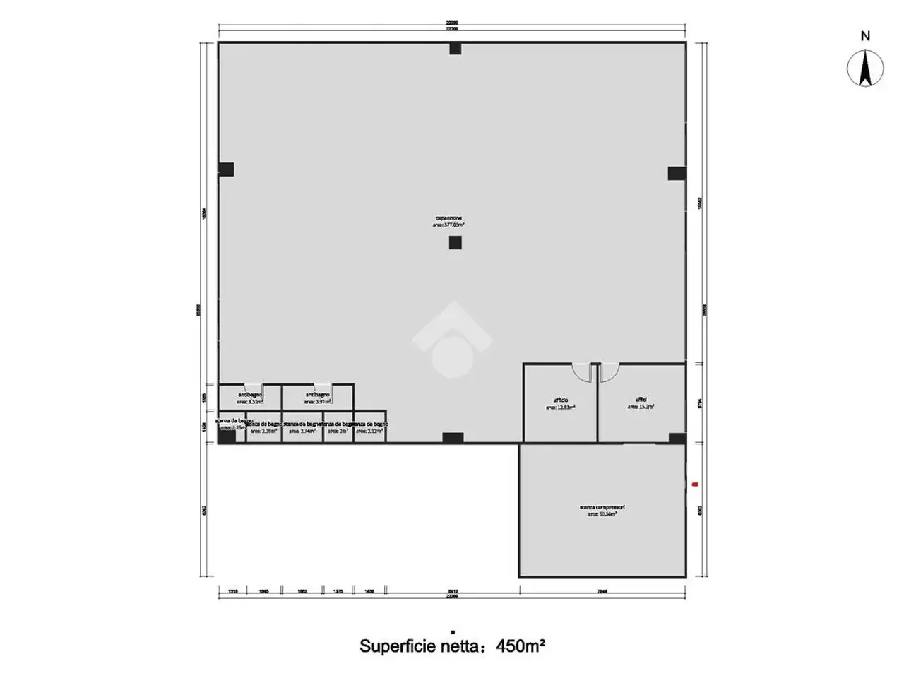 Capannone in Via San Lorenzo 34, Villa Carcina, {3} - Planimetria 1