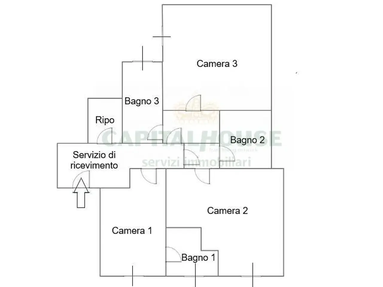 Esercizio commerciale in Via Francesco Caracciolo, Napoli, {3} - Planimetria 1