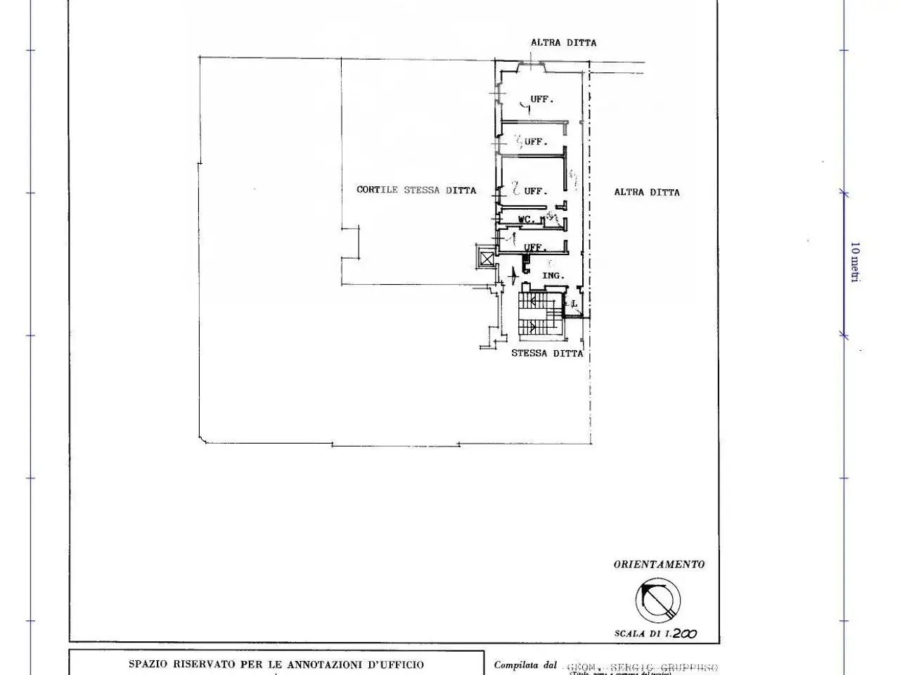 Ufficio in Via Giacomo Leopardi 26, Milano, {3} - Planimetria 1