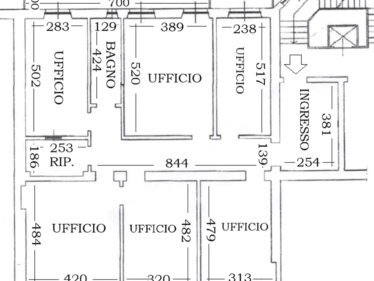 Ufficio in Via Duchessa Jolanda  27, Torino, {3} - Planimetria 1