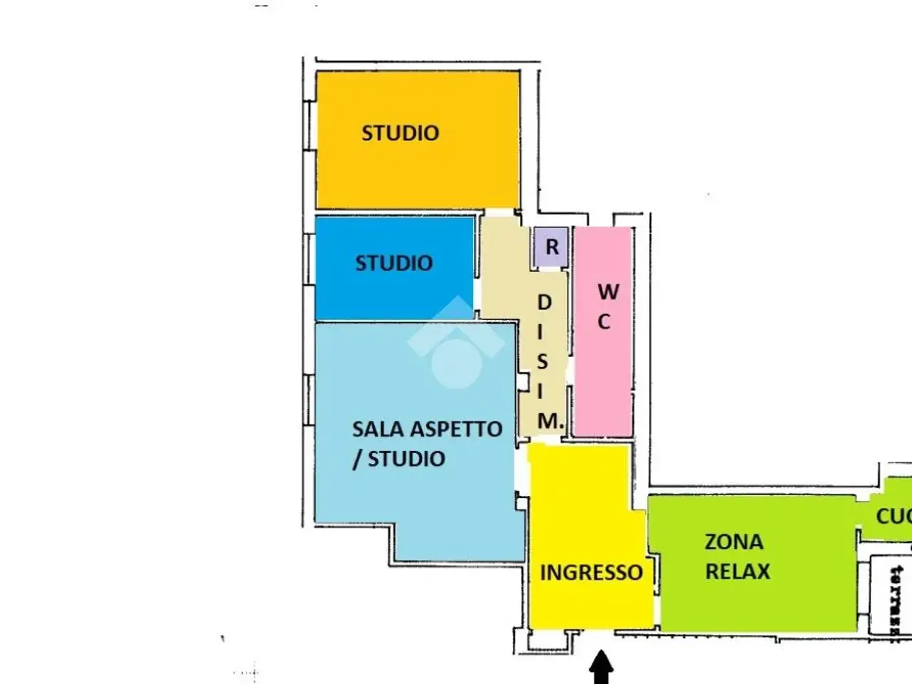 Ufficio in Via Giuseppe Verdi 15, Alessandria, {3} - Planimetria 1