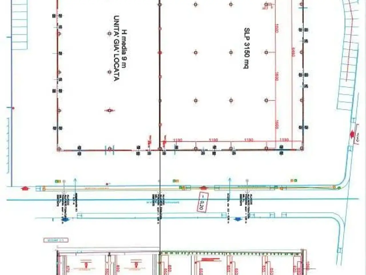 Capannone in Via della Gasperina Sn, Romano Di Lombardia, {3} - Planimetria 1