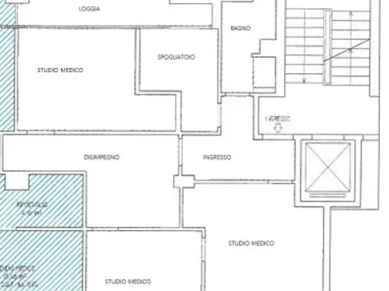 Ufficio in Piazza Sisto Rosa Badalocchio 5/a, Parma, {3} - Planimetria 1