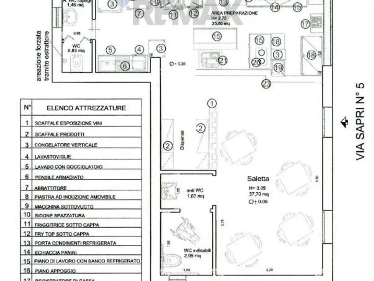 Esercizio commerciale in Via Sapri 5, Ragusa, {3} - Planimetria 1