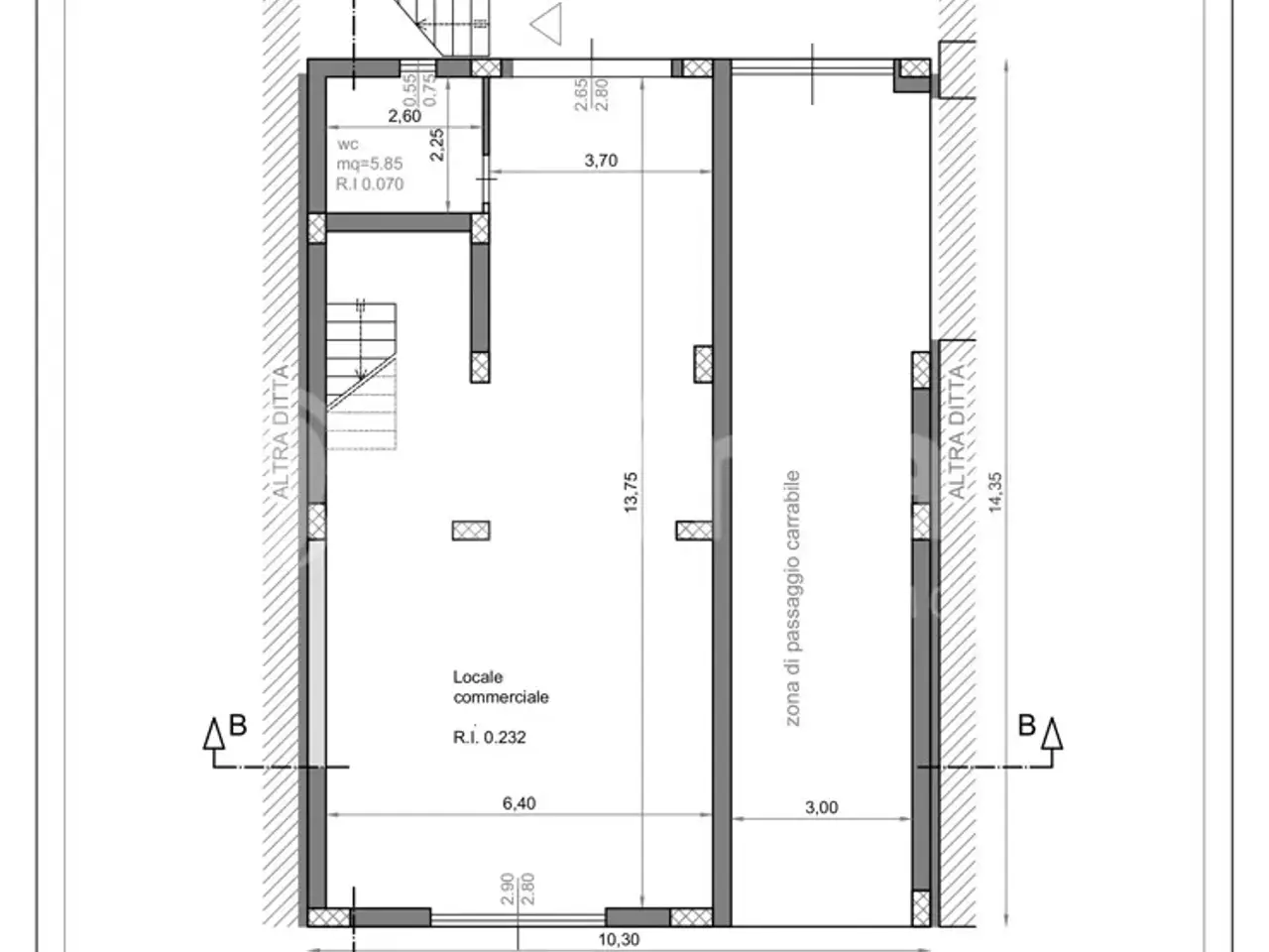 Negozio in Corso Trieste, Telese, {3} - Planimetria 1