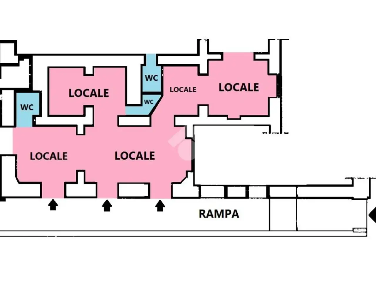 Negozio in Via Cairoli 00, Roma, {3} - Planimetria 1