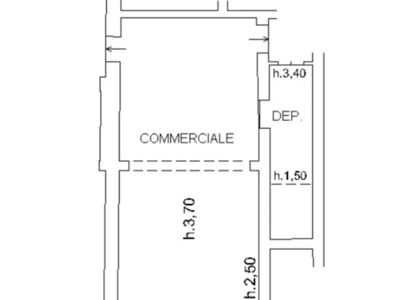 Esercizio commerciale in Via Baldassarre Peruzzi, Siena, {3} - Planimetria 1
