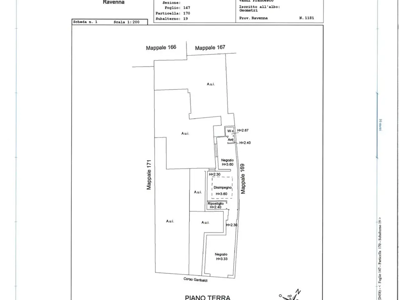 Negozio in Corso Garibaldi 38/B, Faenza, {3} - Planimetria 1