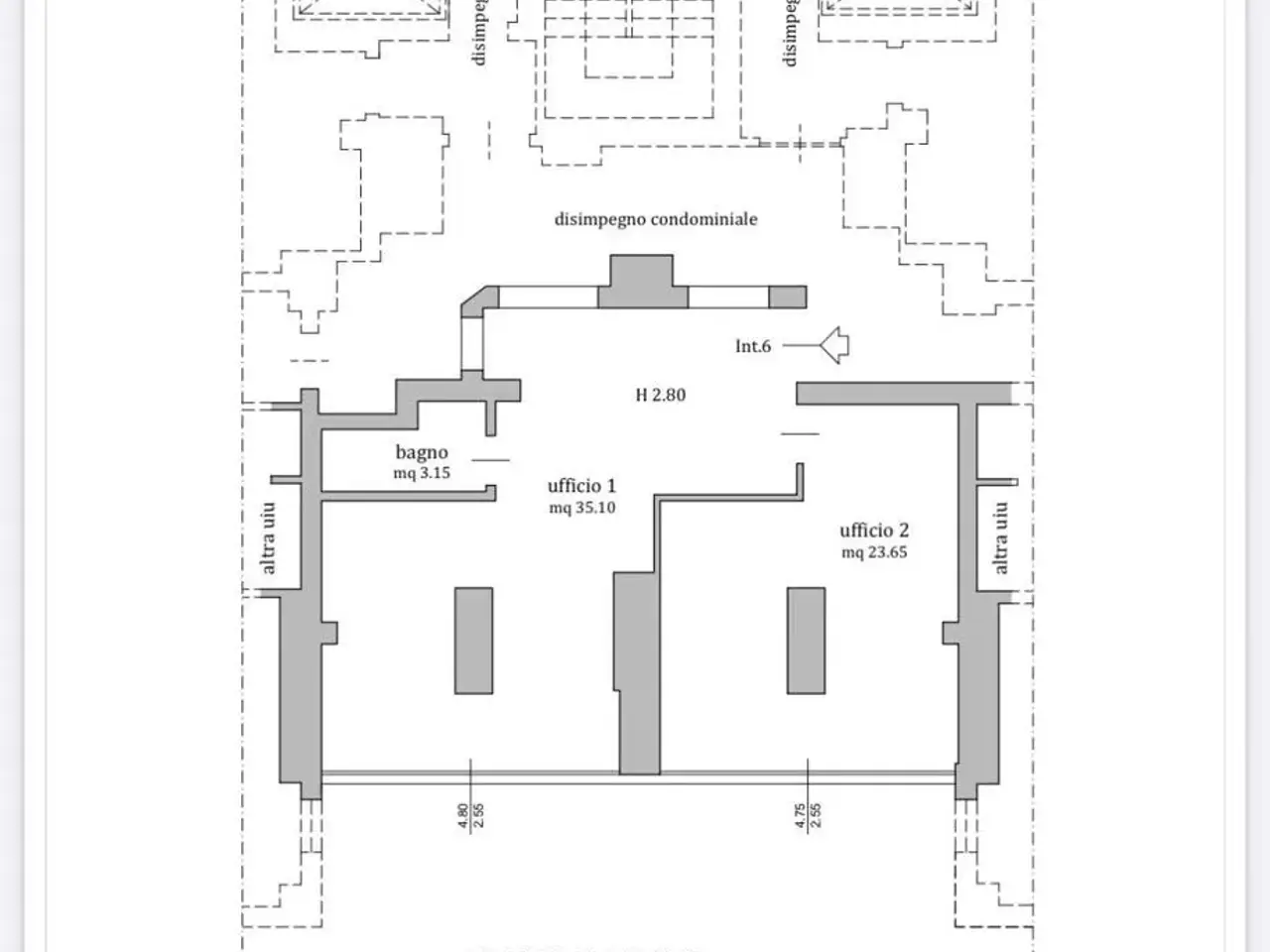 Ufficio in Ufficio in Affitto in Via Vitalone 20, Terni, {3} - Planimetria 1