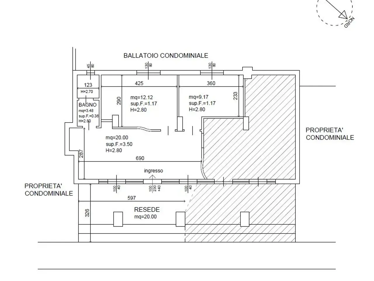 Ufficio in Via Arnolfo 35/a, Firenze, {3} - Planimetria 1