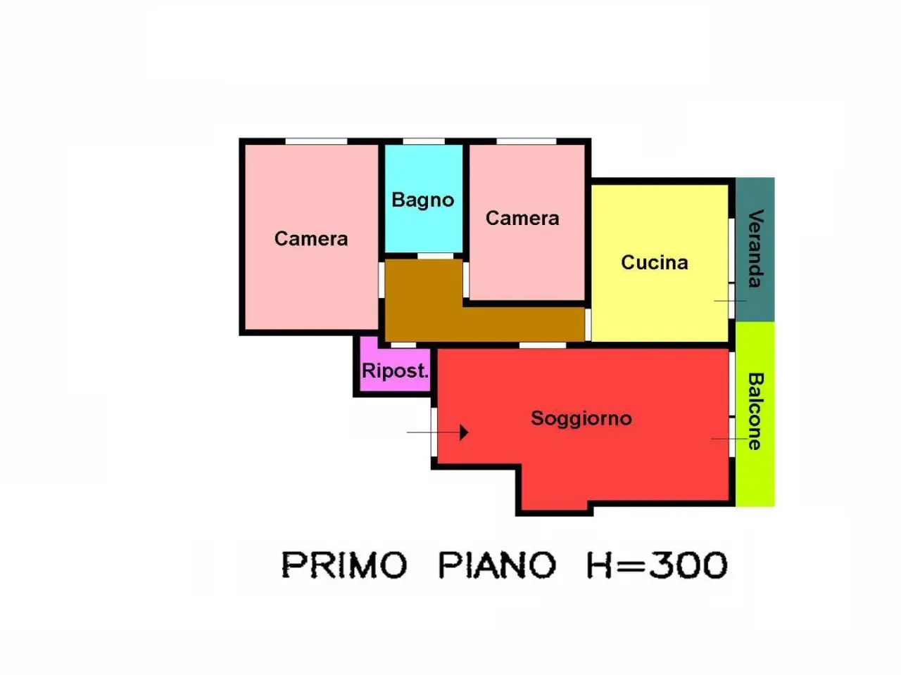 Quadrilocale in vendita, Via Eugenio Chiesa, Pisa - Planimetria 1