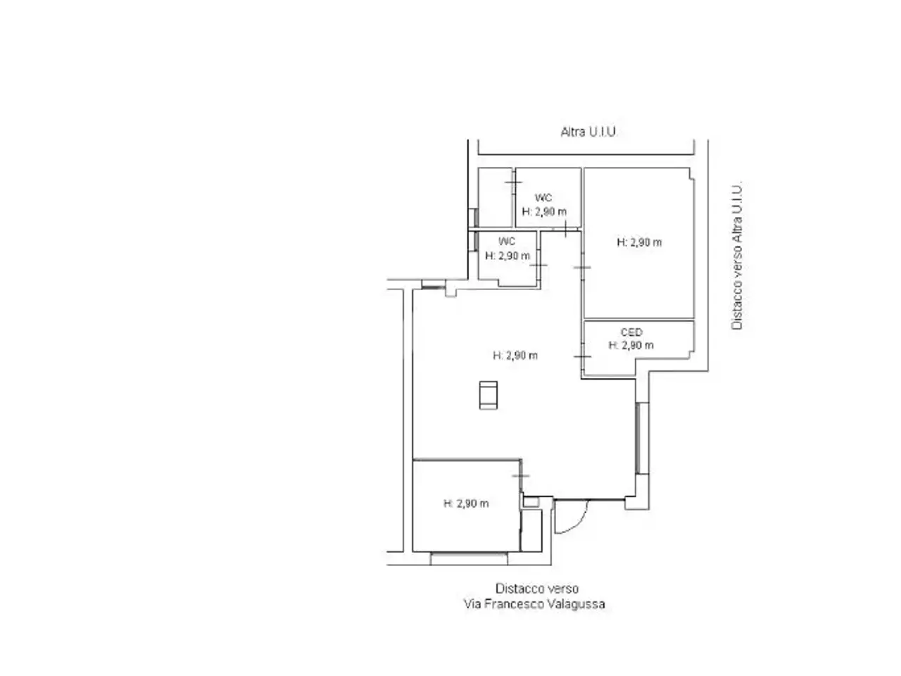 Negozio in Via Francesco Valagussa 75, Roma, {3} - Planimetria 1