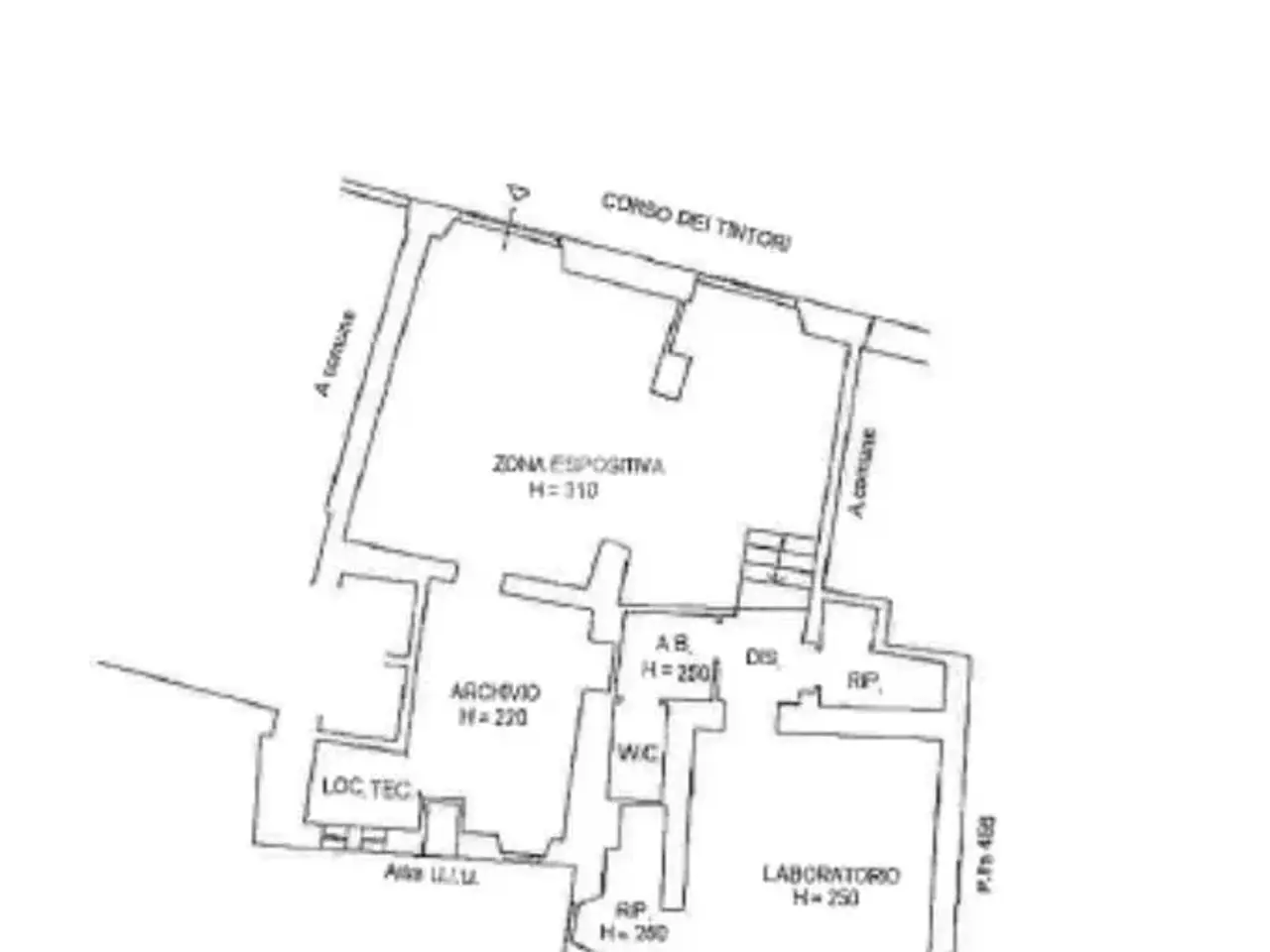 Negozio in Corso dei Tintori, Firenze, {3} - Planimetria 1