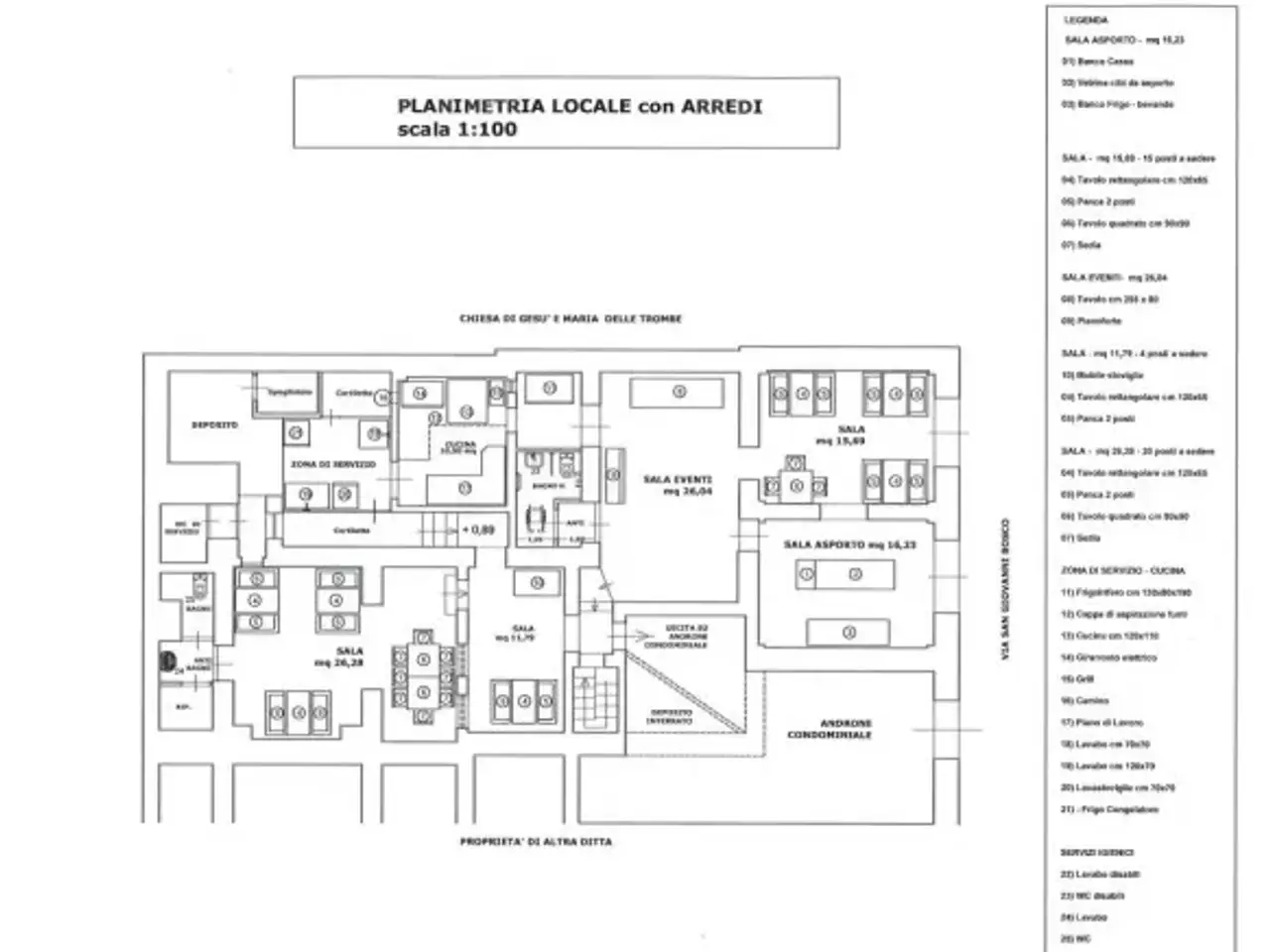 Ristorante in Via San Giovanni Bosco 23, Messina, {3} - Planimetria 1