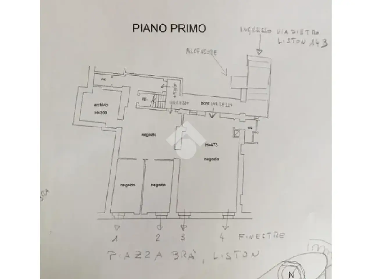 Negozio in Via Dietro Liston, Verona, {3} - Planimetria 1