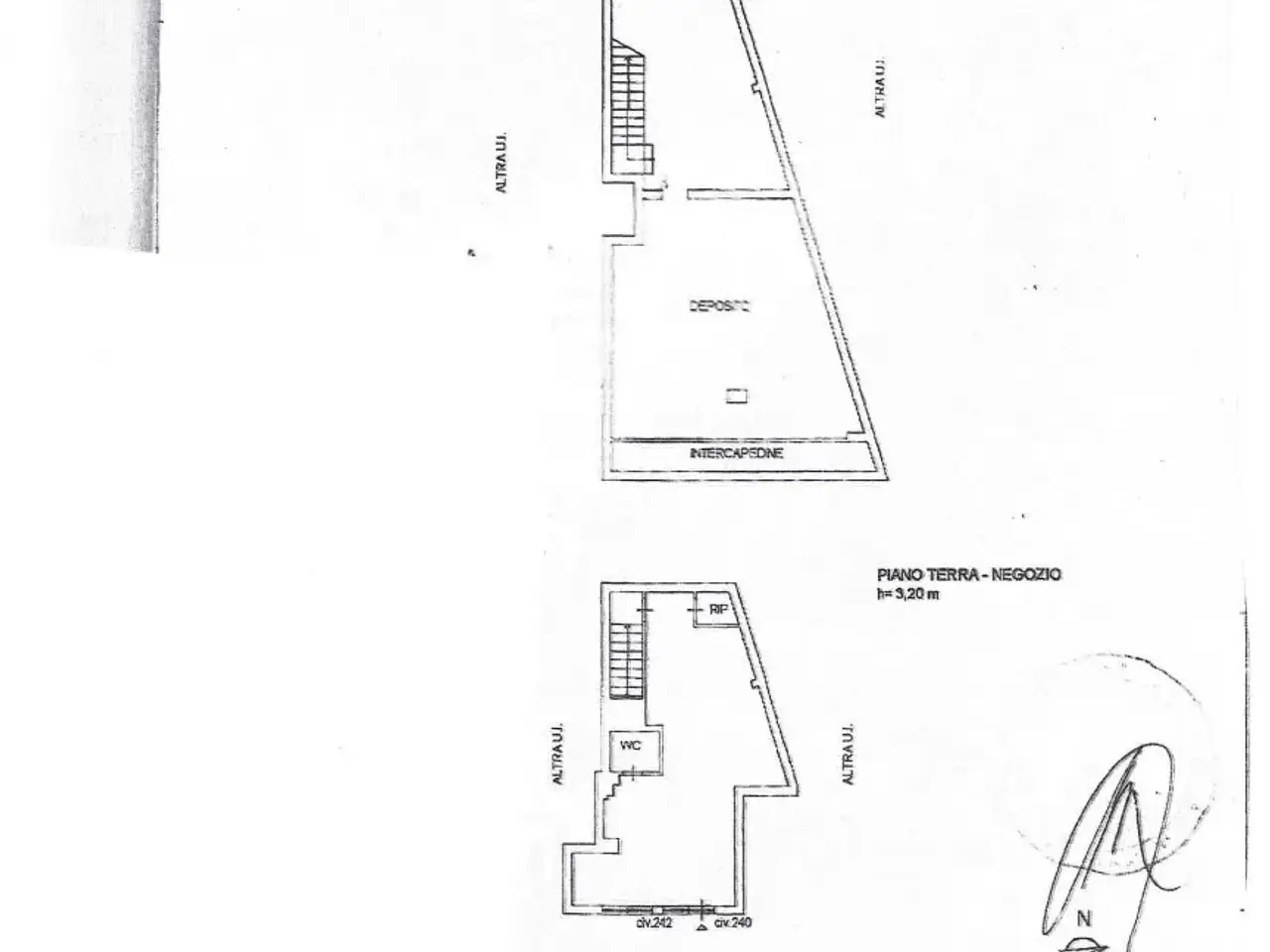 Negozio in Via Oderisi da Gubbio 240, Roma, {3} - Planimetria 1