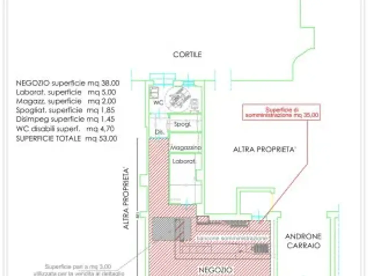 Bar in , Torino, {3} - Planimetria 1