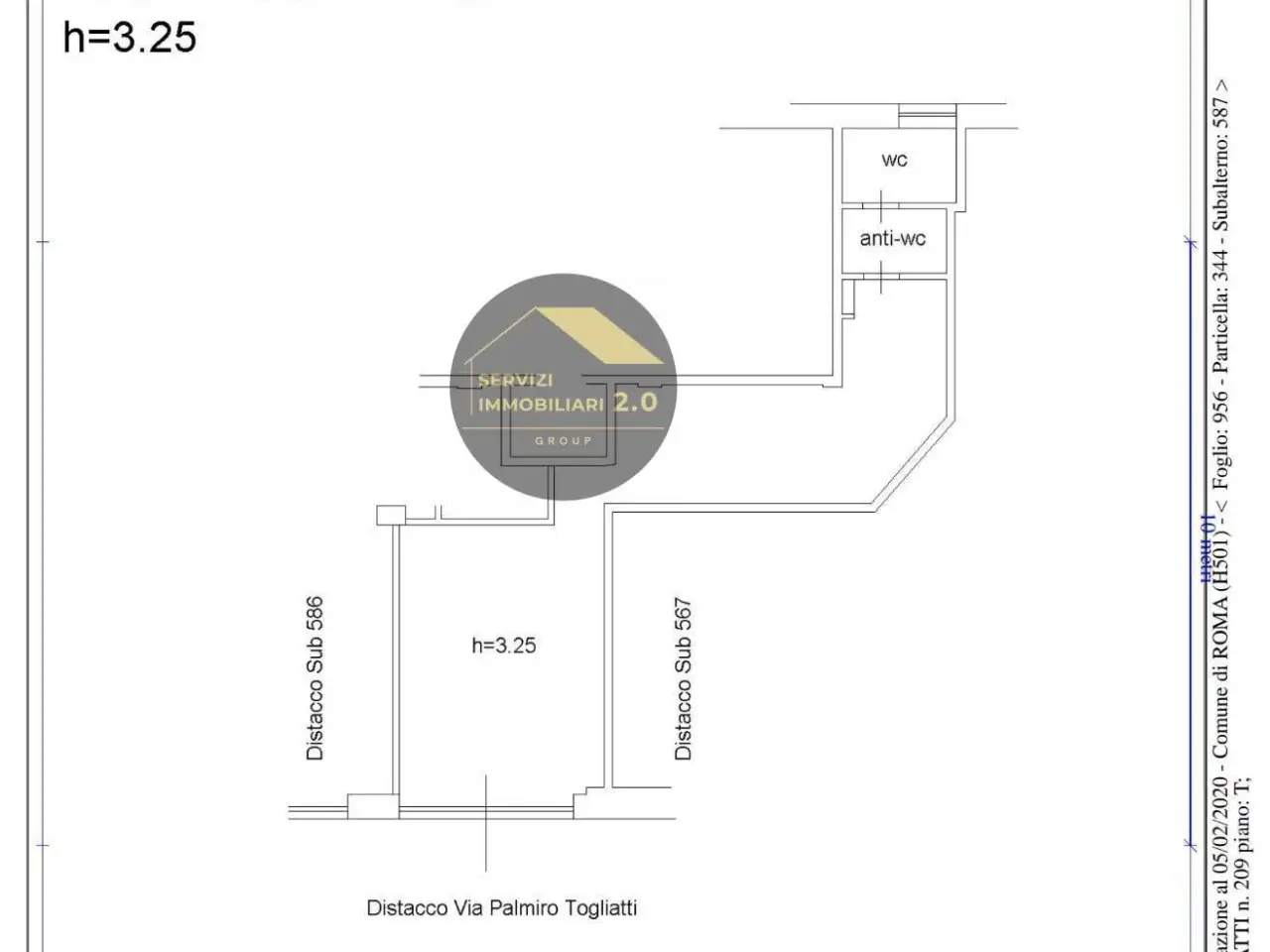 Negozio in Viale Palmiro Togliatti 209, Roma, {3} - Planimetria 1