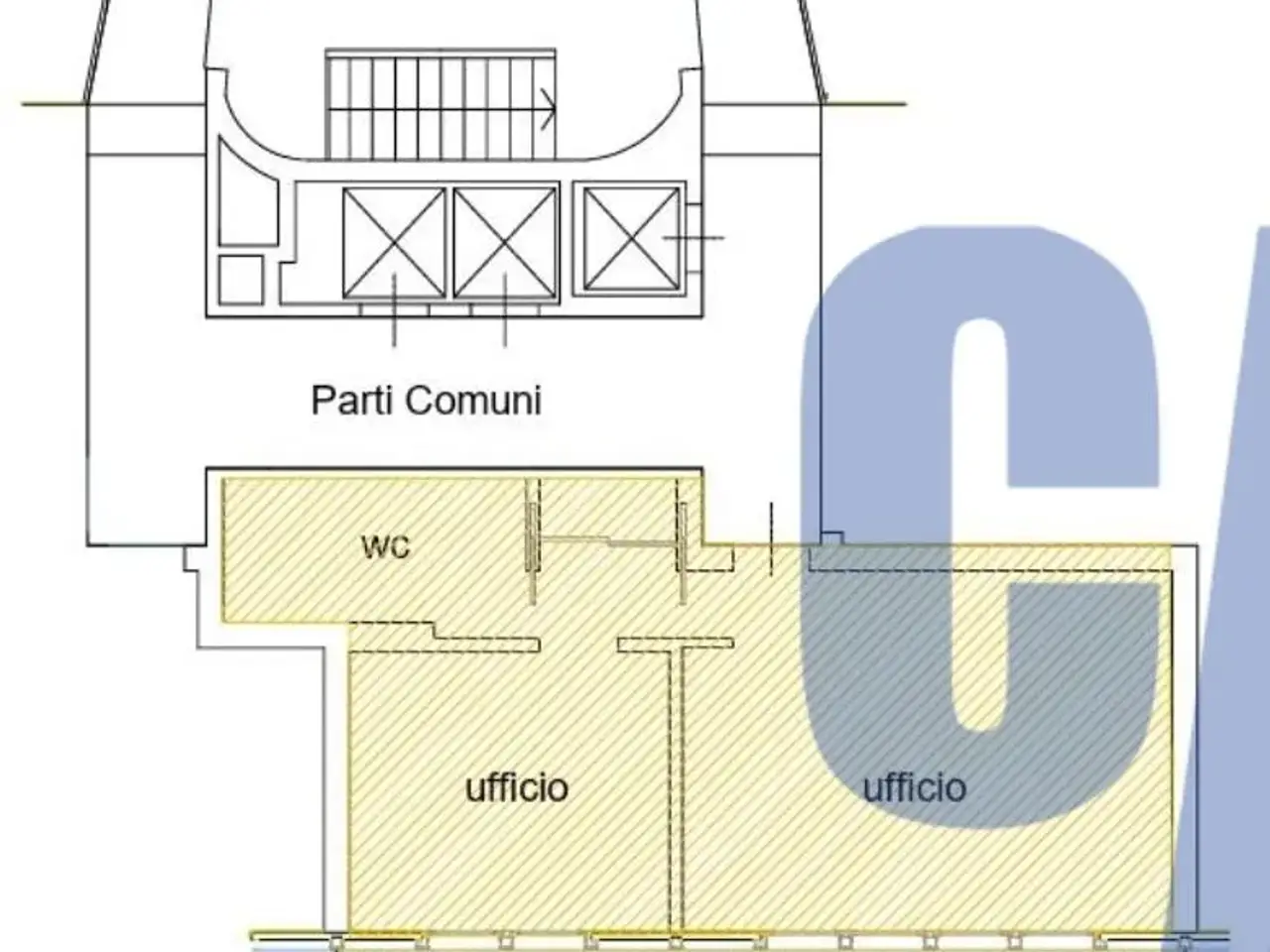 Ufficio in Piazza Diaz Armando, Milano, {3} - Planimetria 1