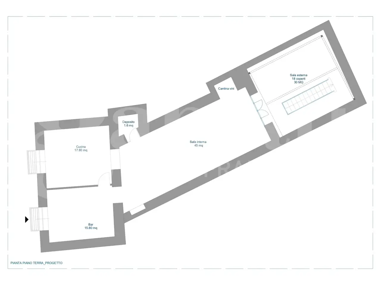 Ristorante in Via Carlo Alberto Snc, Pompei, {3} - Planimetria 1