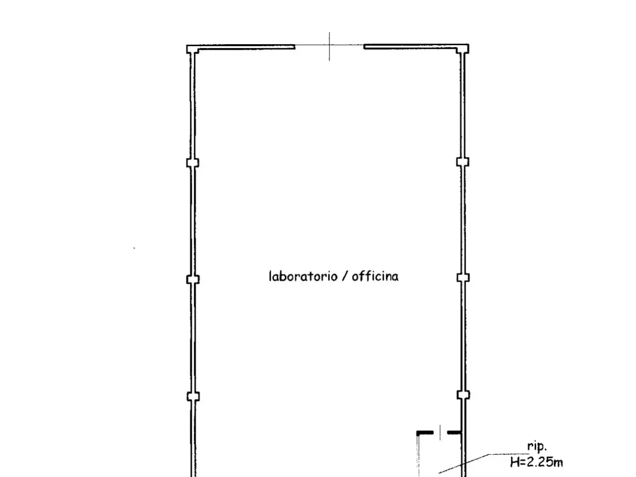 Capannone in Via De Andreis 56, Palazzolo Vercellese, {3} - Planimetria 1