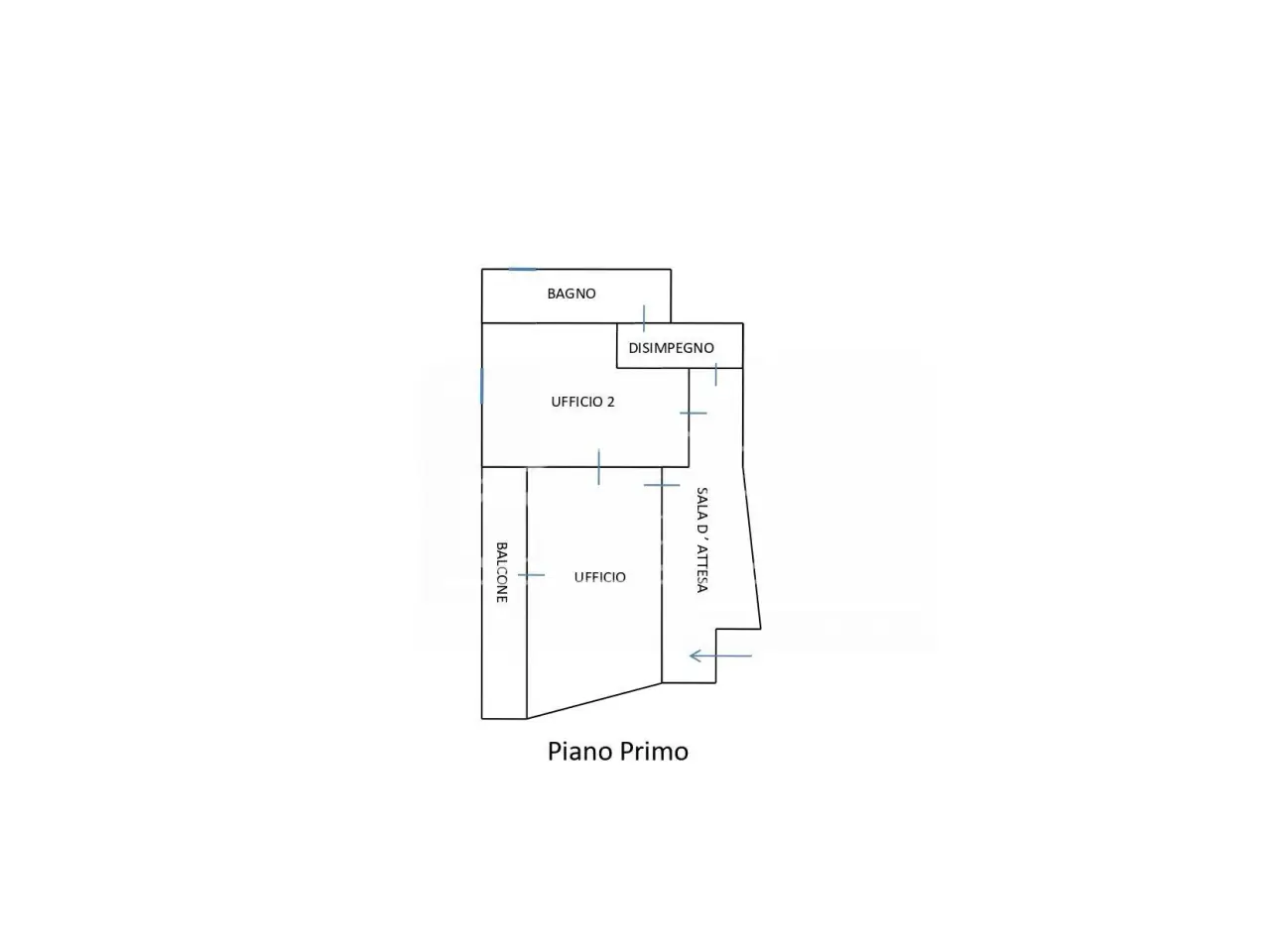 Ufficio in Corso Umberto, San Cipriano D'Aversa, {3} - Planimetria 1