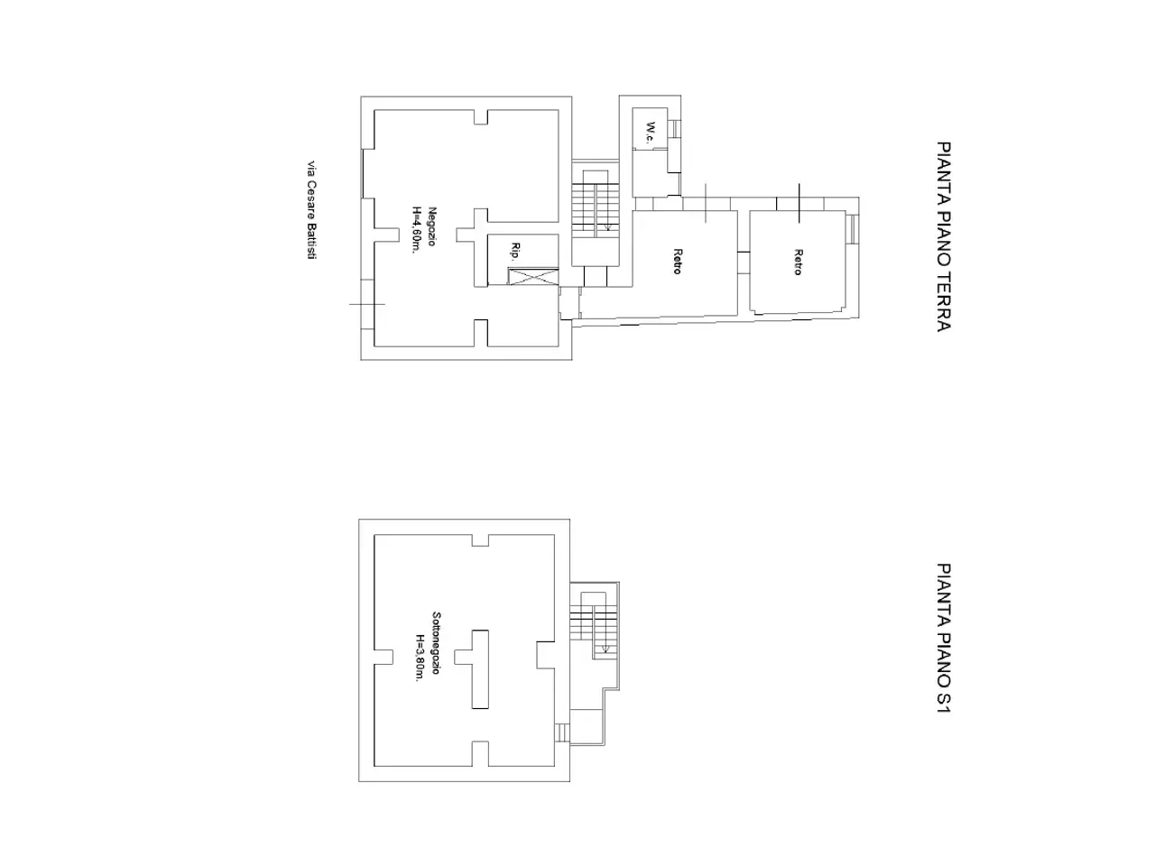 Negozio in Via Cesare Battisti  9, Caserta, {3} - Planimetria 1