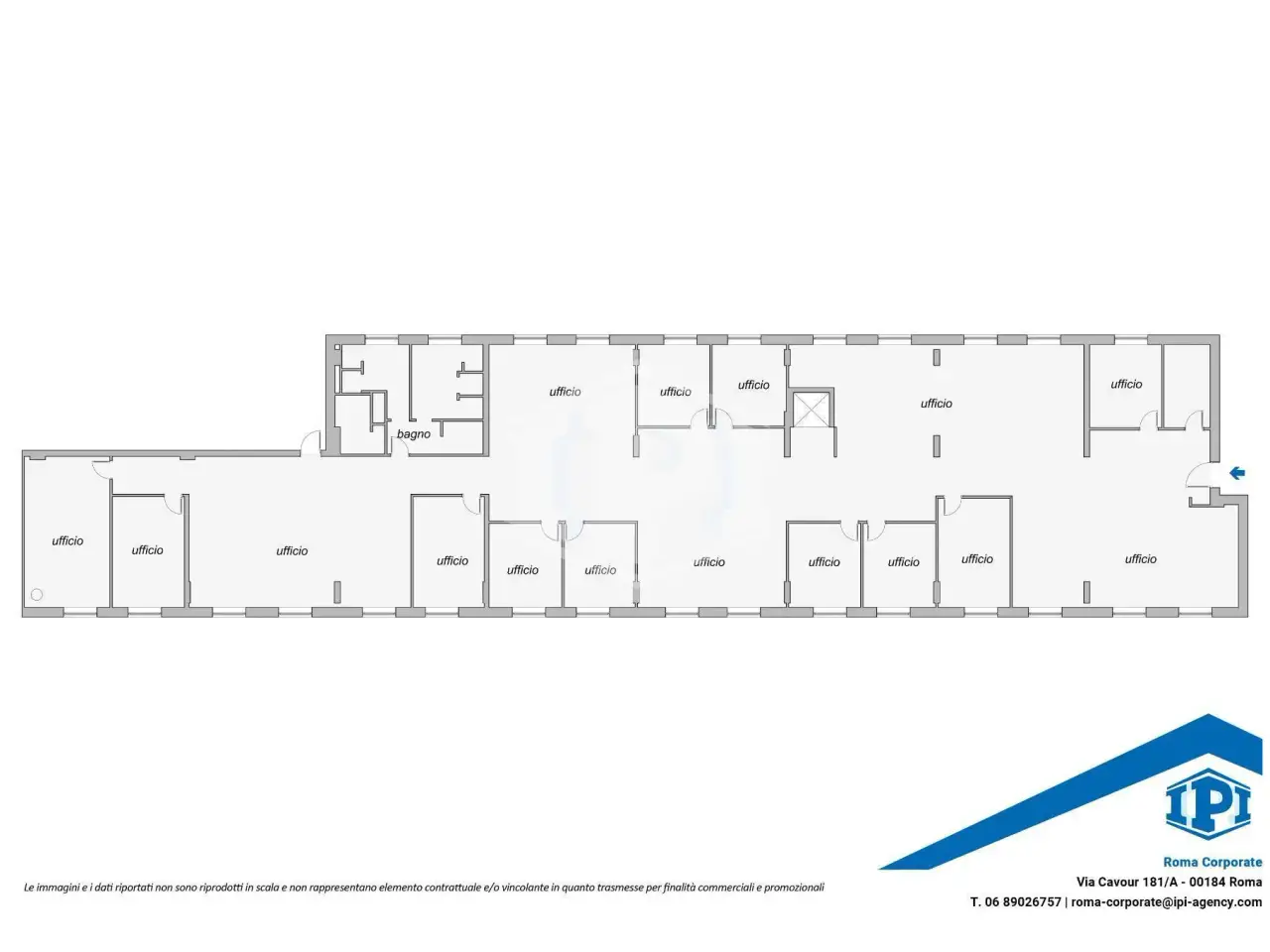 Ufficio in Lungotevere Vittorio Gassman 22, Roma, {3} - Planimetria 1