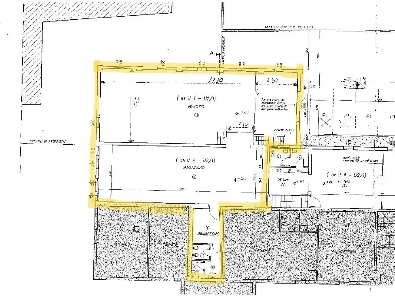 Magazzino in Via Giulio Ferrari 84, Reggio nell'Emilia, {3} - Planimetria 1