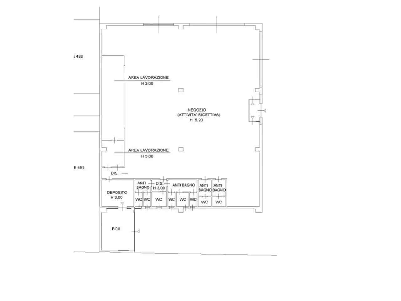 Negozio in Via Pola, N. Snc, Verano Brianza, {3} - Planimetria 1