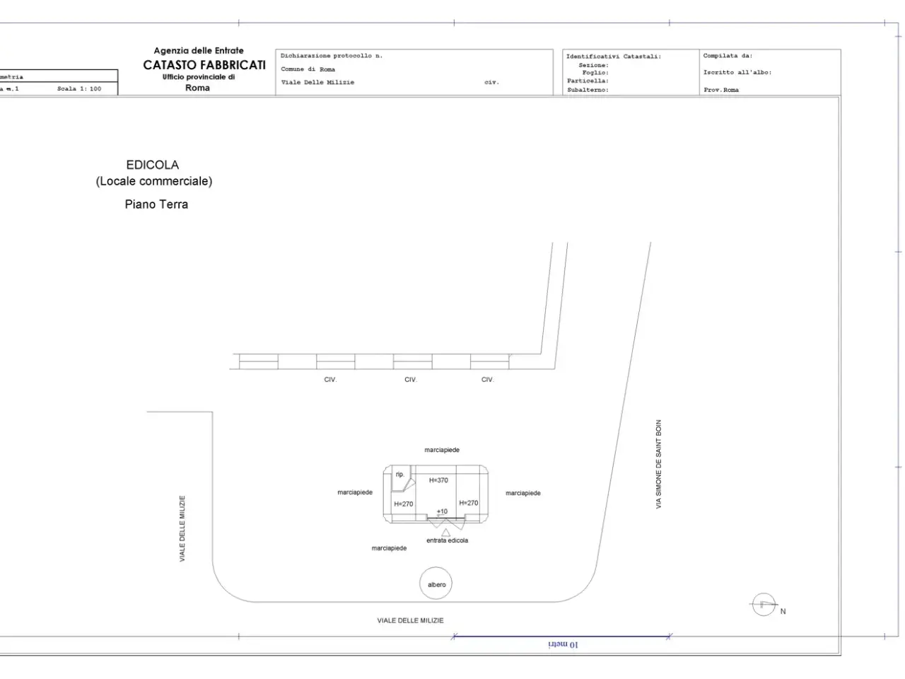 Negozio in vendita, Viale delle Milizie, Roma - Planimetria 1