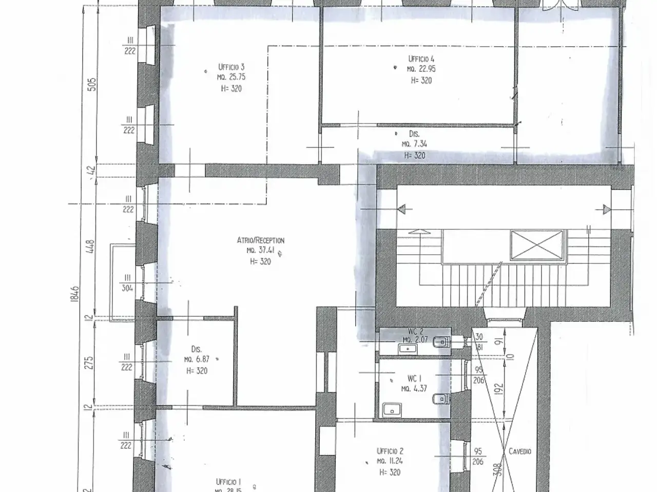 Ufficio in Via San Spiridione 6, Trieste, {3} - Planimetria 1