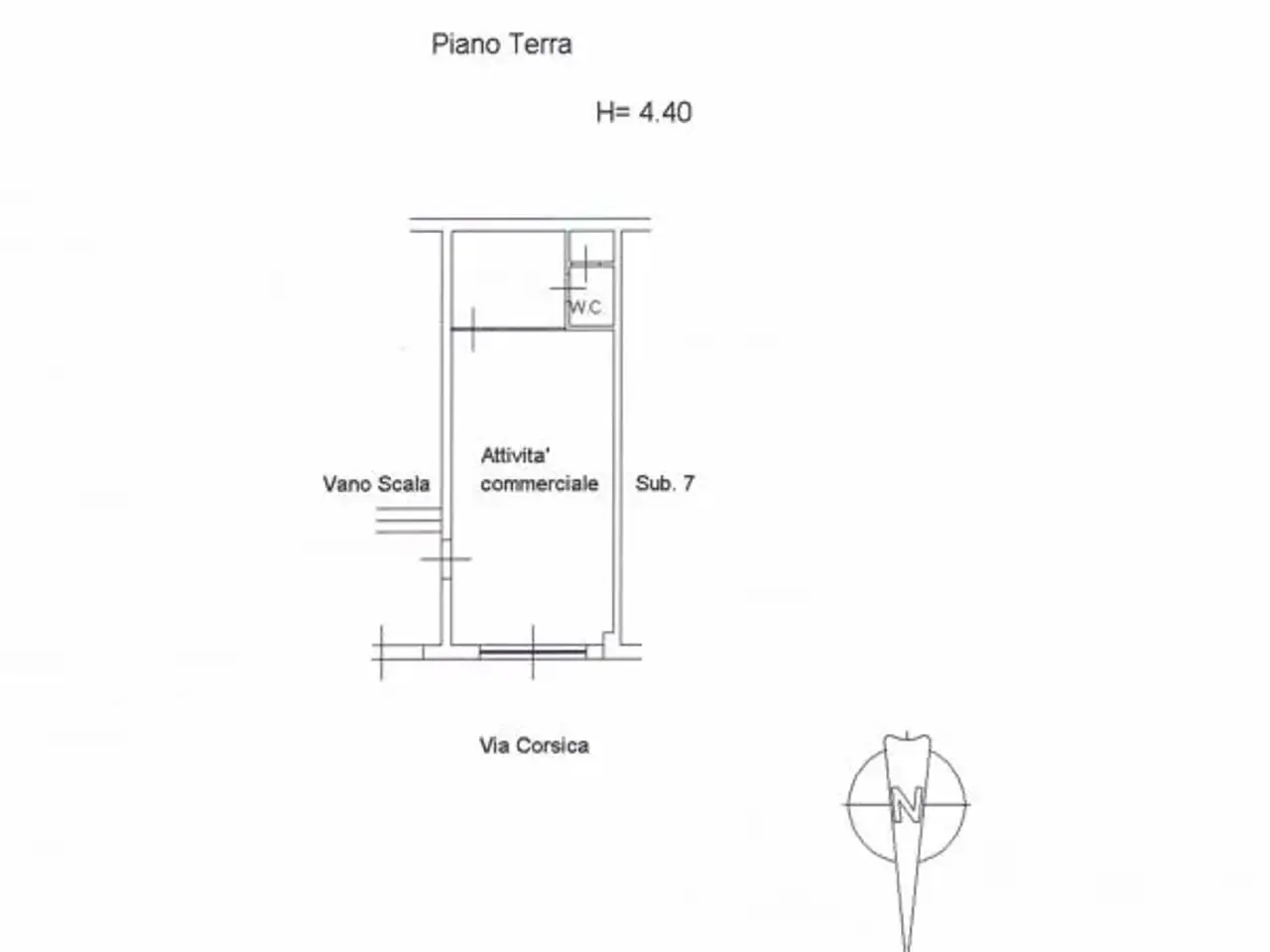 Locale commerciale in Via Corsica 19, Caltanissetta, {3} - Planimetria 1
