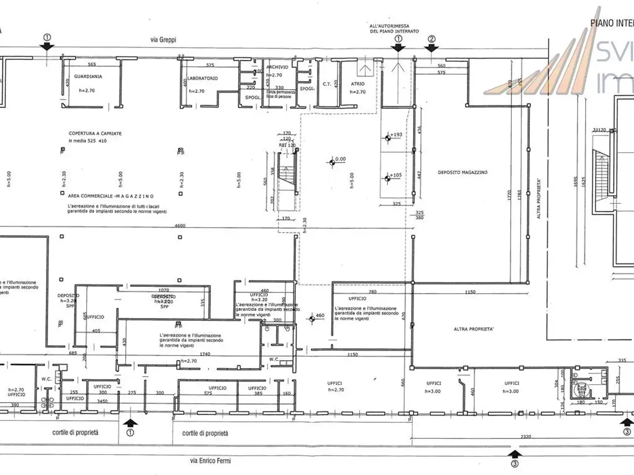 Capannone in Via Fermi 3, Cinisello Balsamo, {3} - Planimetria 1