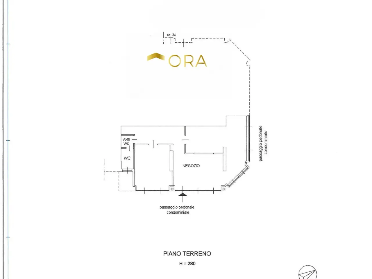 Ufficio in Via Odorico da Pordenone 1, Firenze, {3} - Planimetria 1