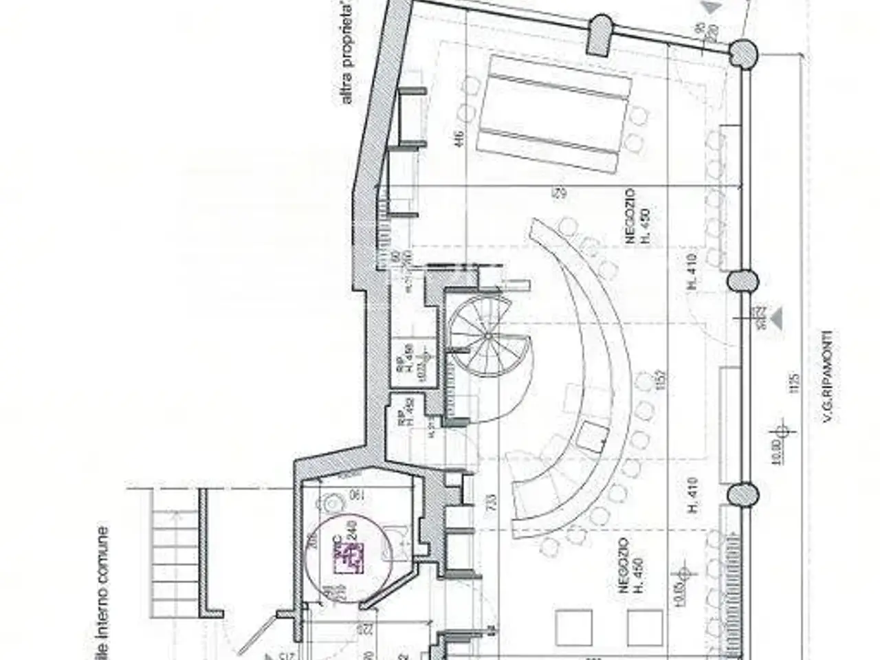 Negozio in Viale Beatrice d'Este 48, Milano, {3} - Planimetria 1