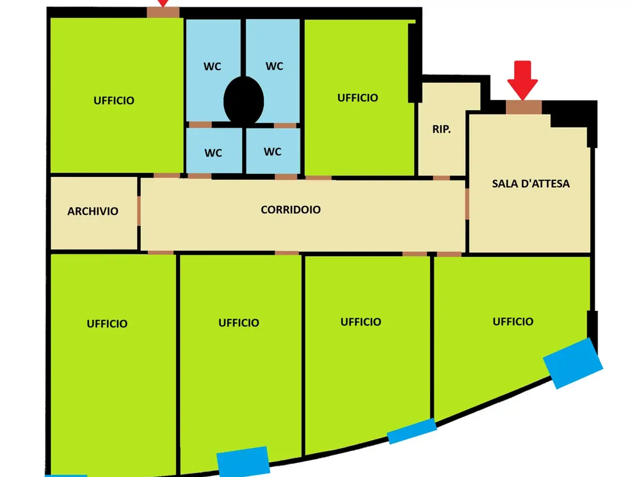 Ufficio in Via Santi Cosma E Damiano 20, San Nicola La Strada, {3} - Planimetria 1