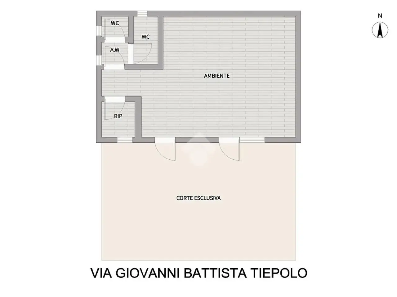 Negozio in Via Giovanni Battista Tiepolo 23, Palermo, {3} - Planimetria 1