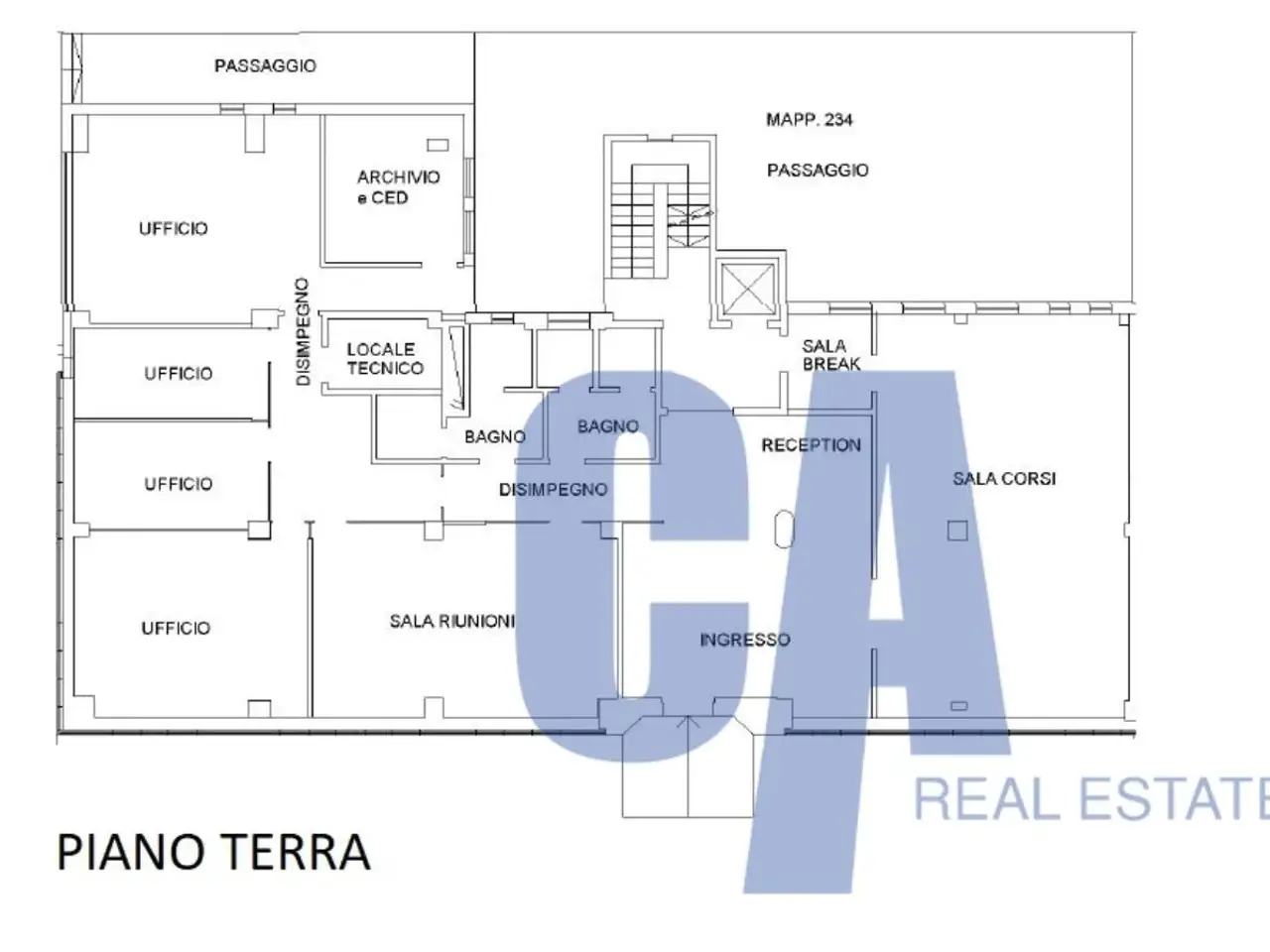 Ufficio in Via Umbria, Segrate, {3} - Planimetria 1