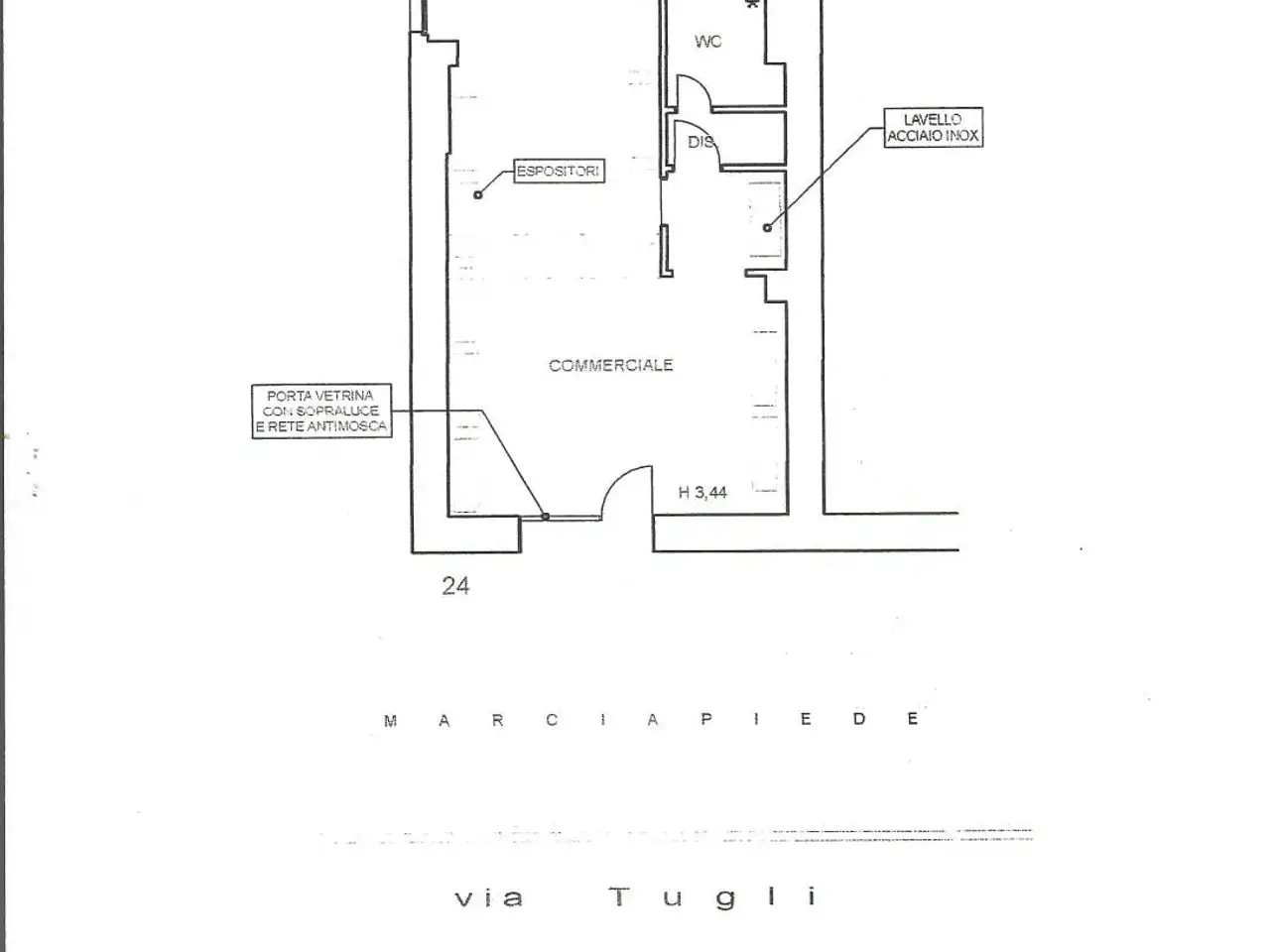 Negozio in Via G. Tugli, Ortona - Planimetria 1