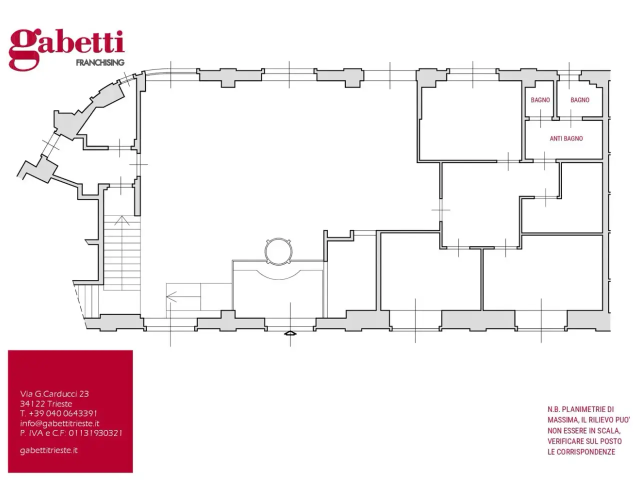 Negozio in Via Lionello  Stock, Trieste, {3} - Planimetria 1