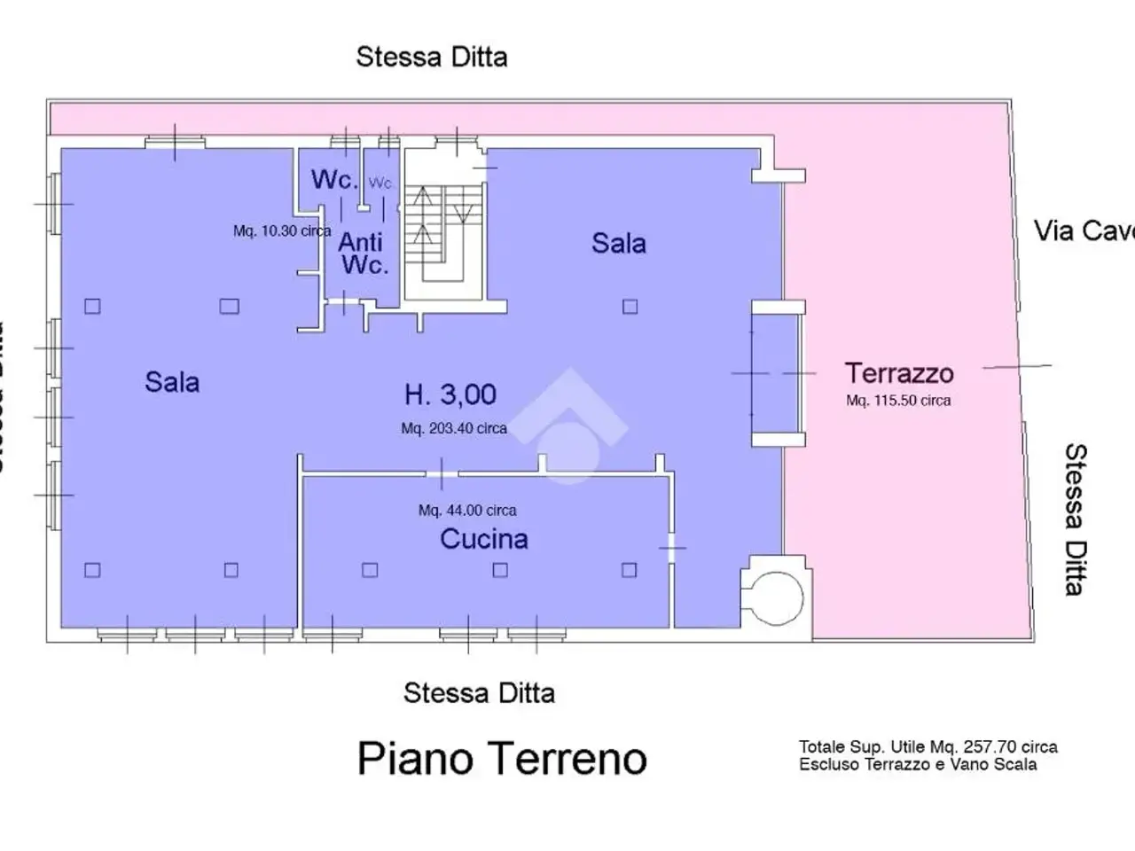 Palazzina commerciale in Via Cavour 28, Sinio, {3} - Planimetria 1